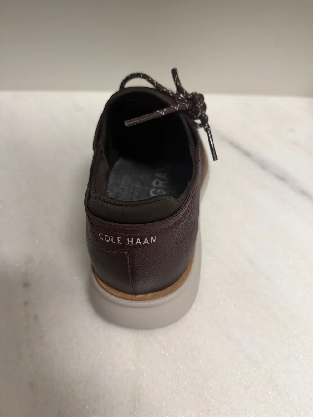 Cole Haan Perforated Leather Lace-Up Oxfords - Dark Brown